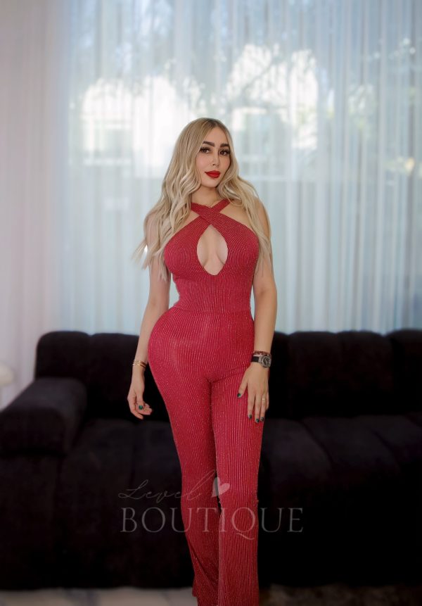 jumpsuit rojo