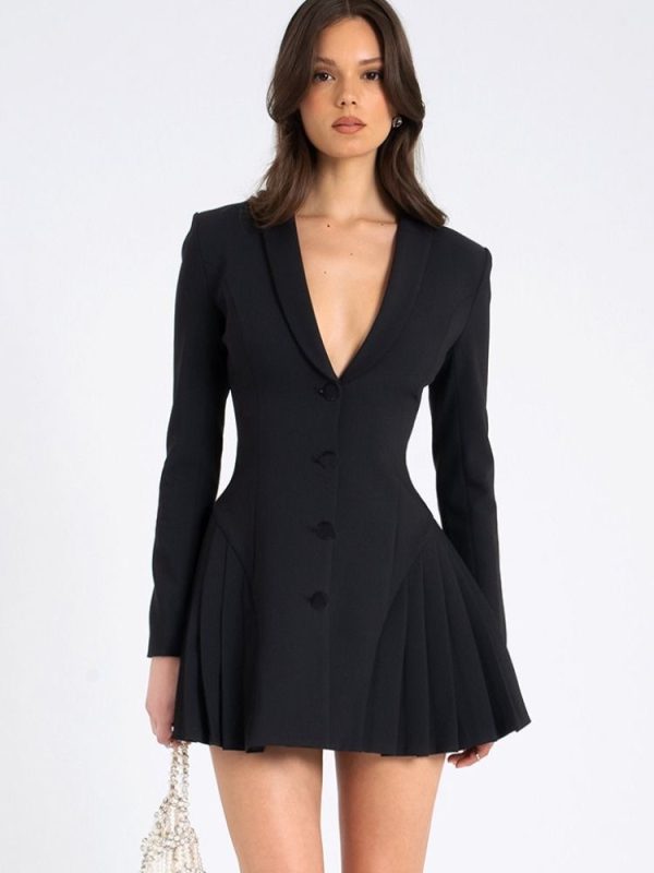 vestido negro blazer