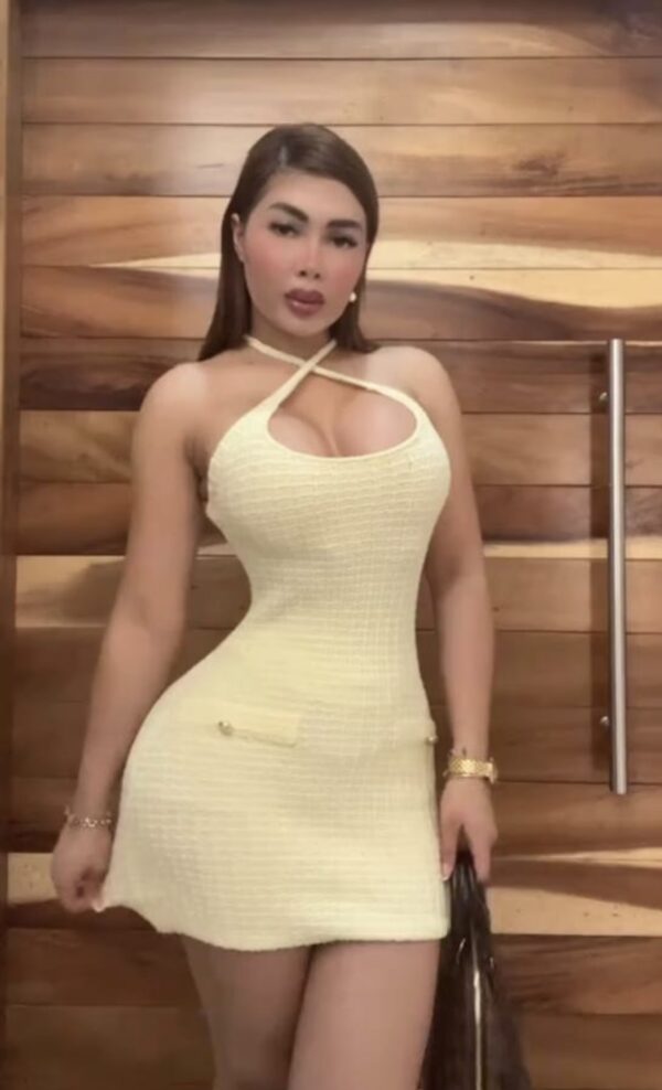 vestido amarillo corto