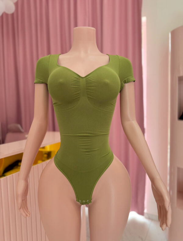 Body Shaper V Manga Corta Verde