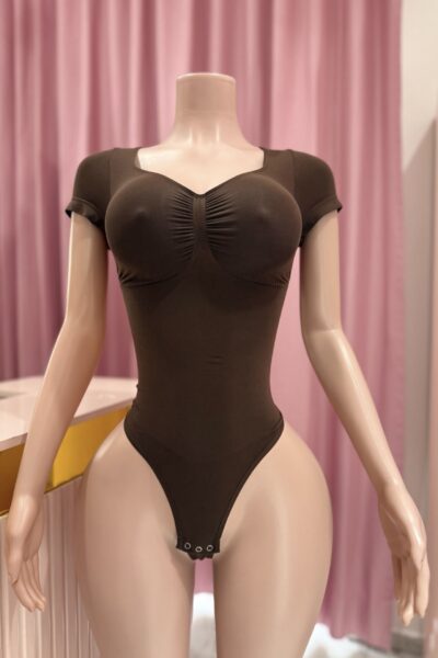Body Shaper V Manga Corta Cafe