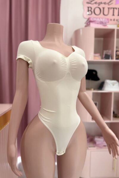 Body Shaper V Manga Corta Blanco