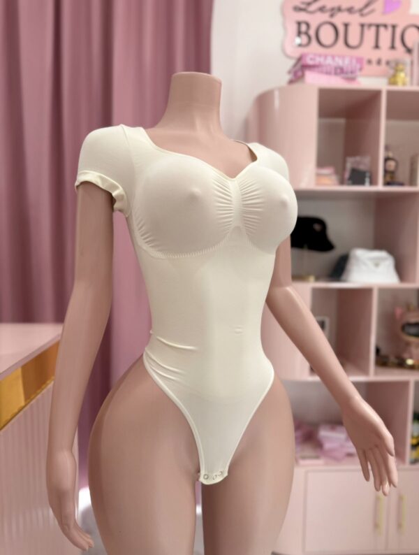 Body Shaper V Manga Corta Blanco
