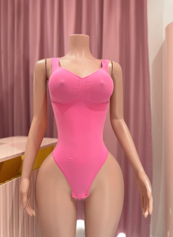 Body Shaper Tirante Grueso Tanga Rosa