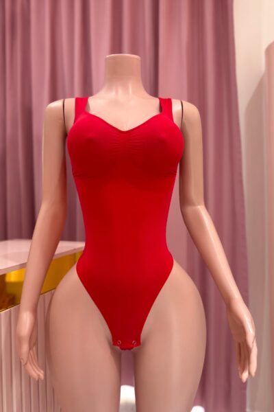 Body Shaper Tirante Grueso Tanga Rojo