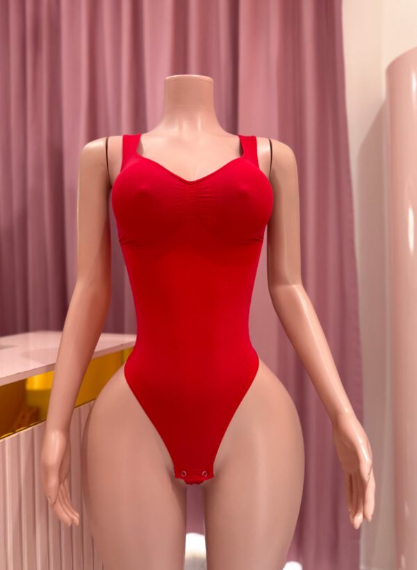 Body Shaper Tirante Grueso Tanga Rojo