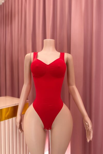 Body Shaper Tirante Grueso Tanga Rojo