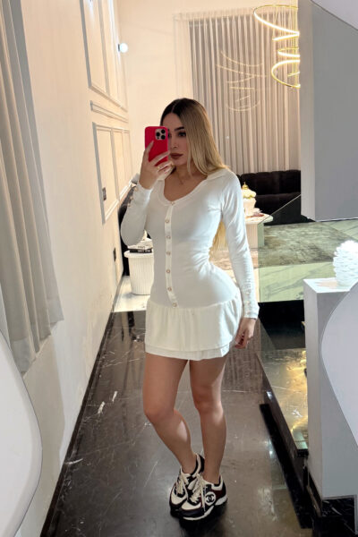 vestido blanco sueter