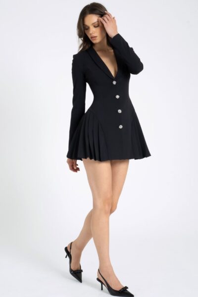 vestido negro blazer