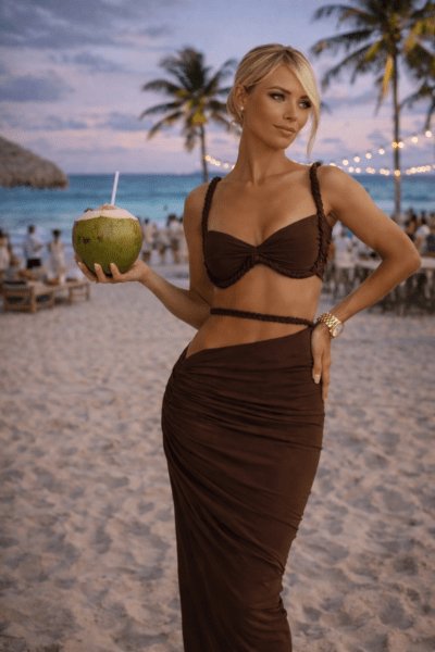 Conjunto café playa