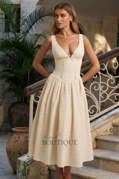 Vestido blanco vuelo largo