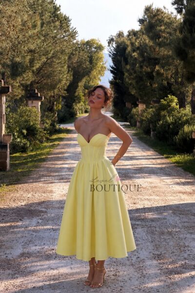 Vestido amarillo Straple