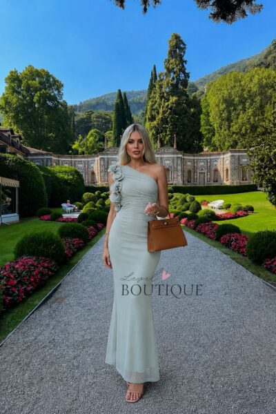 Vestido verde Mesh maxi