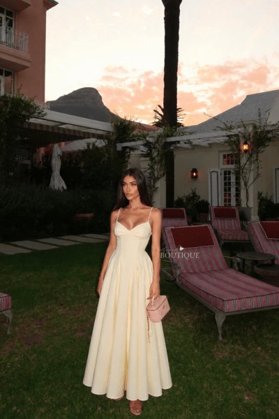 Vestido amarillo casual