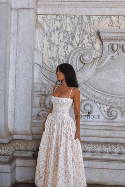 Vestido blanco flores