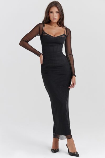 Vestido negro Mesh S