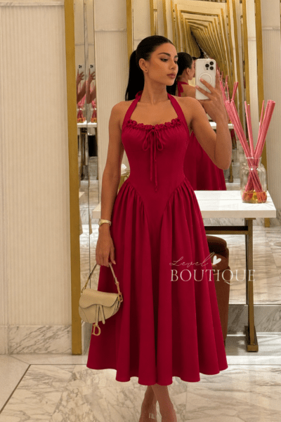 Vestido maxi rojo