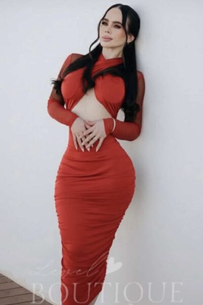 Vestido rojo Mesh
