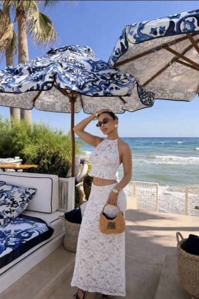 Conjunto blanco encaje