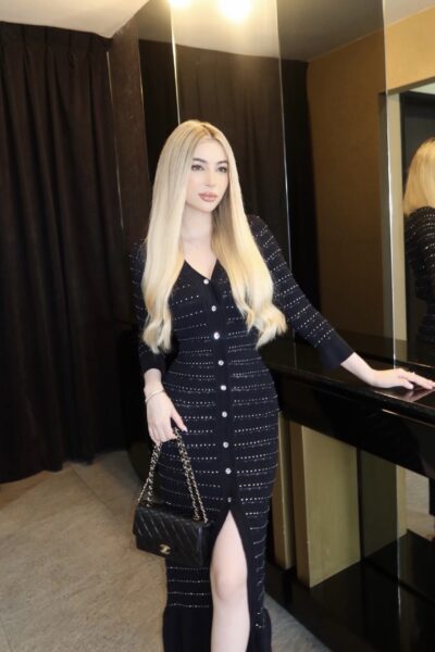 Vestido negro brillos tipo Sandro