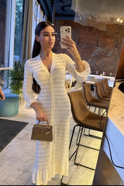 Vestido blanco con brillos