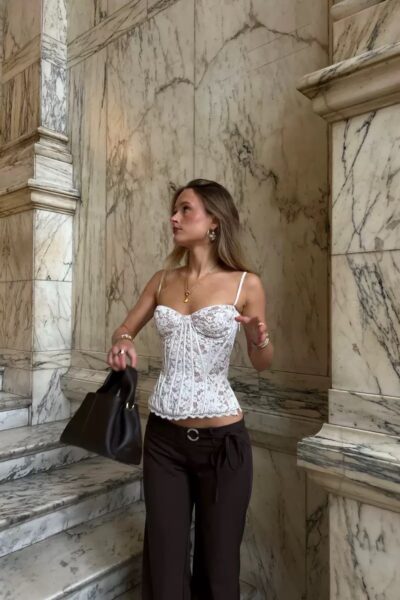 Corset blanco encaje