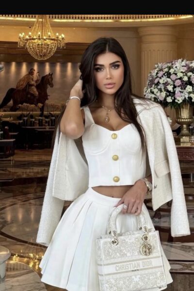 Conjunto blanco  falda